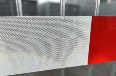 Dranghek 19 spijlen | Bevestiging popnagel wit