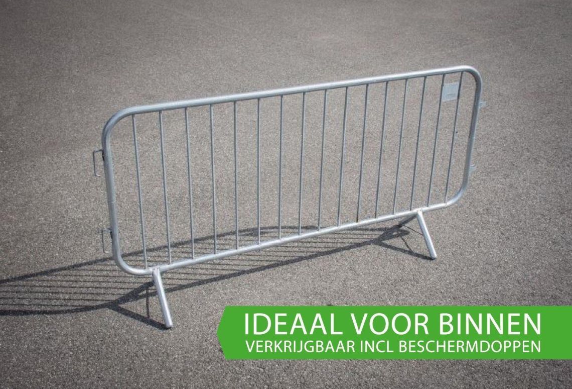 Dranghek 16 spijlen - Ideaal voor binnen - Tijdelijke afzetting 'Houd Afstand'