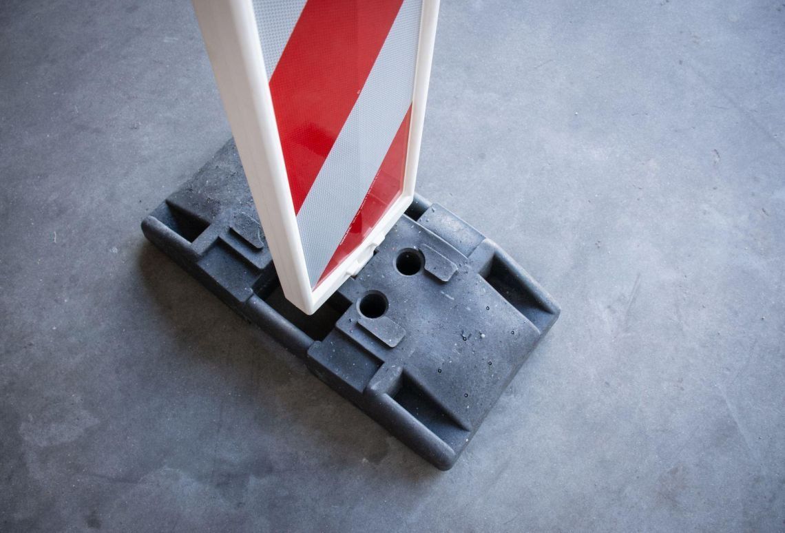 Geleidebaken - verkeerskegel in baakvoet