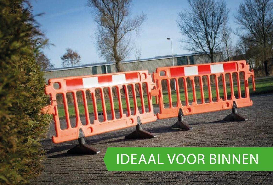 Kunststof Dranghek - Ideaal voor binnen - Tijdelijke afzetting 'Houd Afstand'