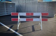 Schrikhek 2,5 meter | aluminium | dubbelzijdig bedrukt | achterkant