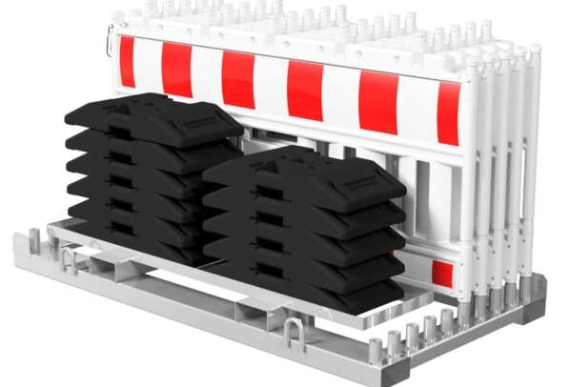 Transportpallet 20 gevuld met Kunststof dranghek HD